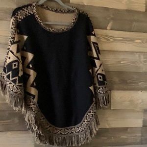 Aztec winter poncho